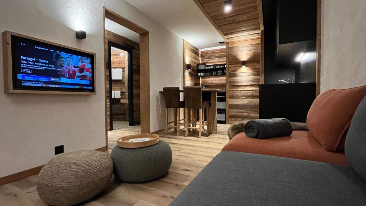 Les Cerfs - Appartement & Studio - Anzère Eksteriør bilde